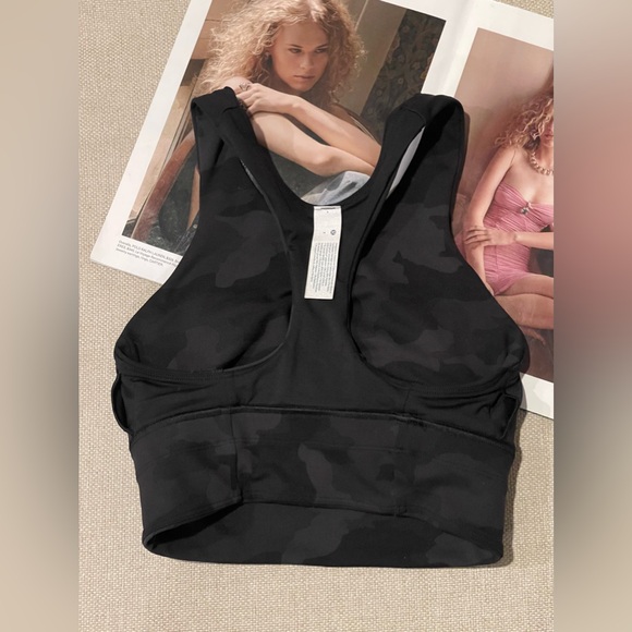 Lululemon Wunder Train Longline Bra Medium Support C/D Cup In Camo Size 2 - Picture 9 of 14